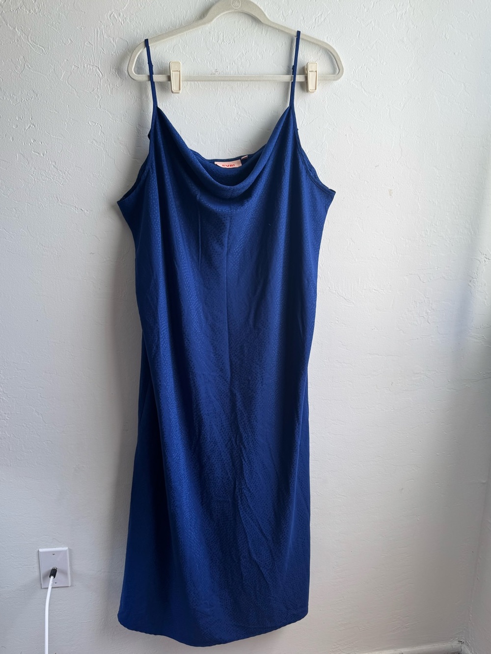 Evri Blue Cowl Neck Slip Dress - Women size 4x